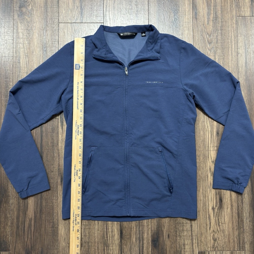 Travis Mathew Valley View Full Zip Jacket Mens Small Navy Blue Performance Golf - Picture 3 of 8